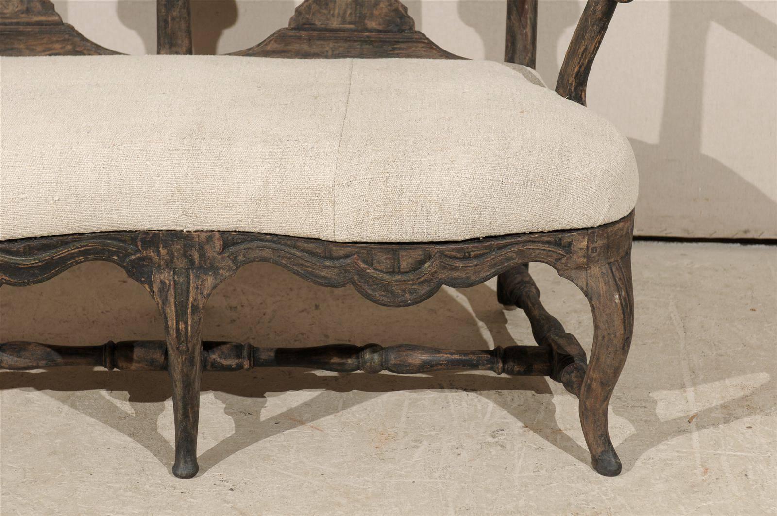 Swedish Period Rococo 19th Century Sofa with Original Finish 3