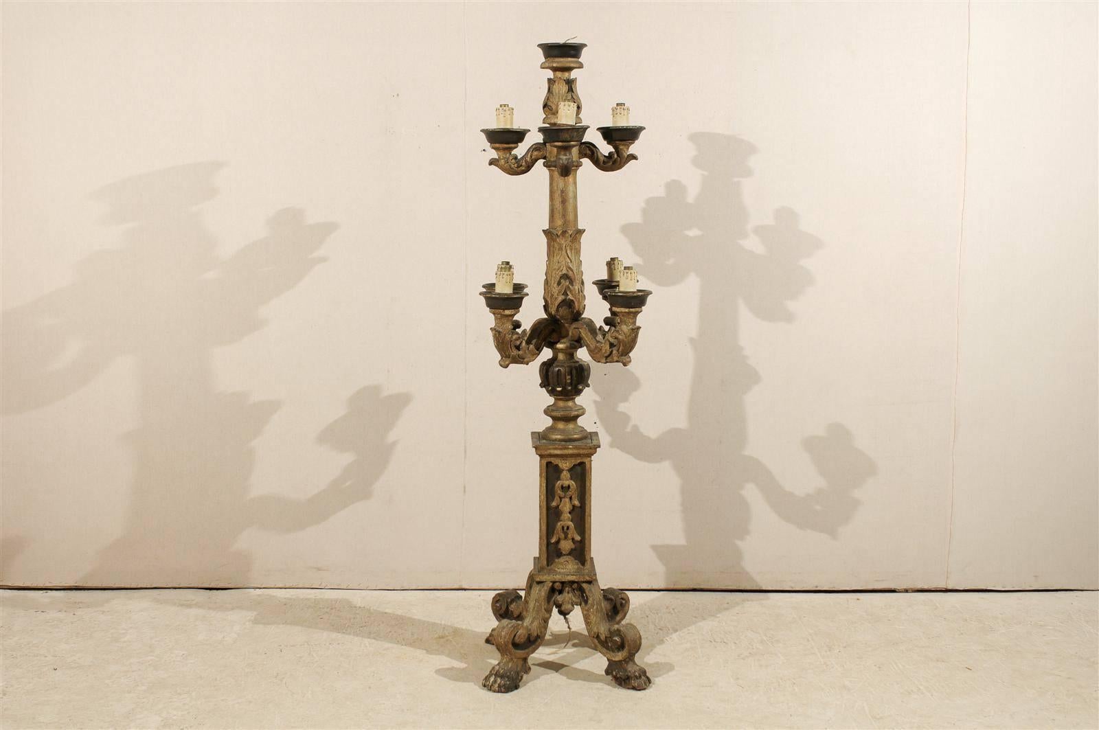 wooden candelabra