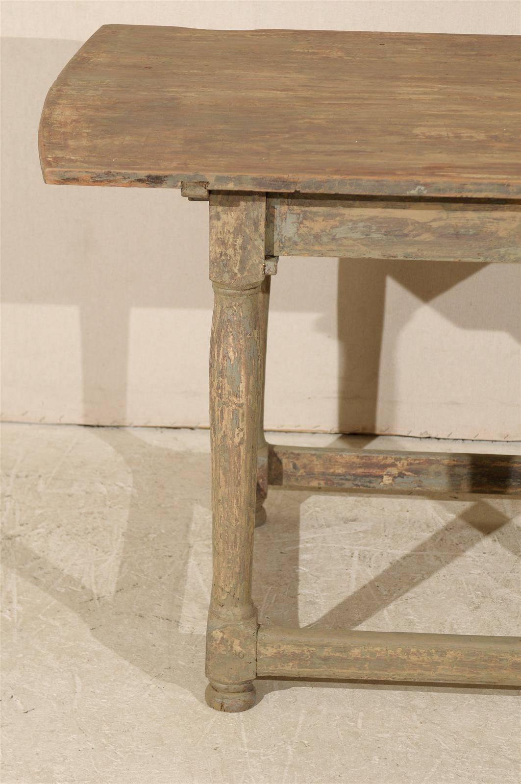 19th Century Swedish Painted Wood Side Table 3