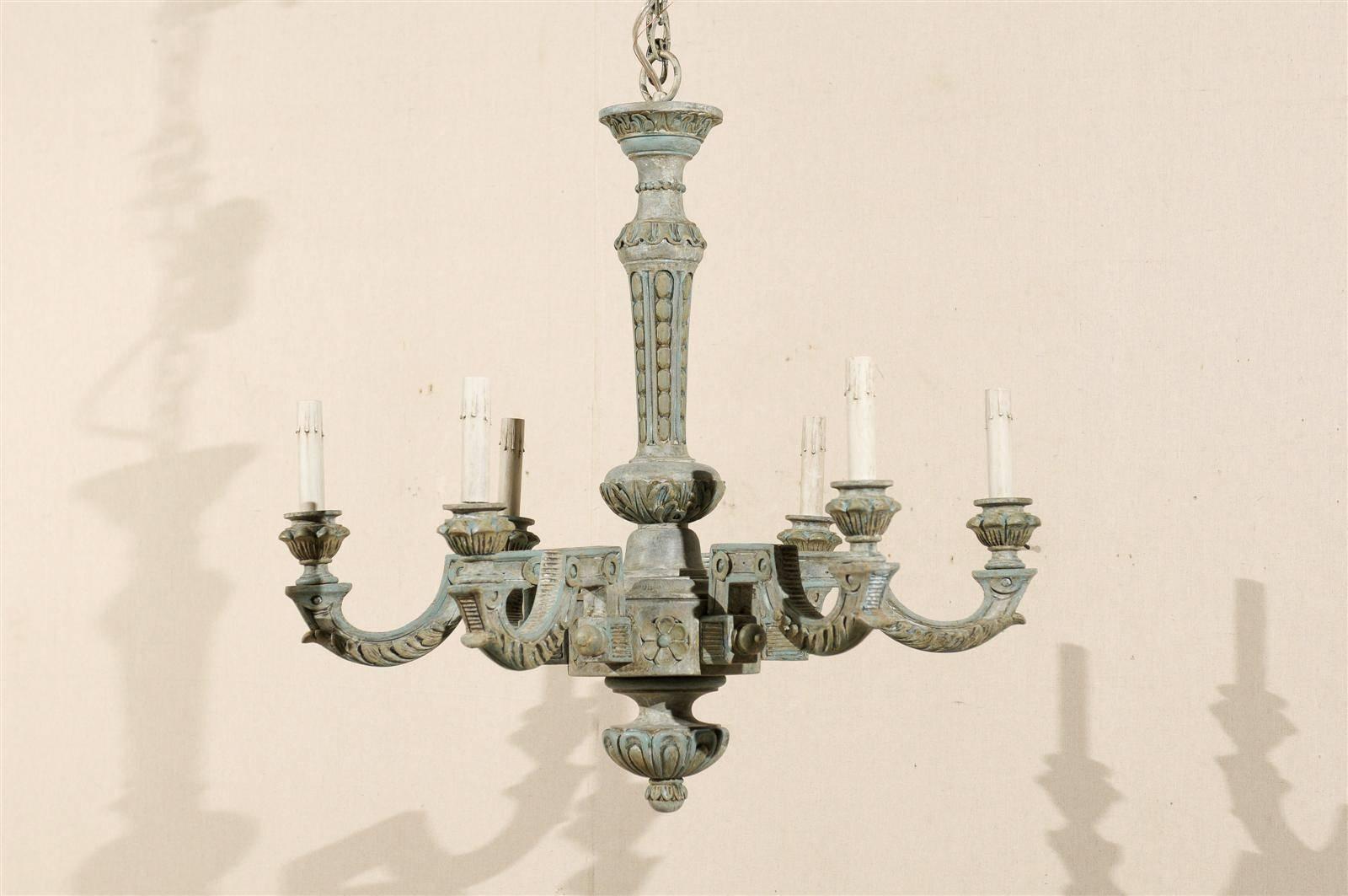 french wood chandelier