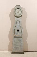 Swedish 19th Century Painted Wood Mora Clock with Domed Crest