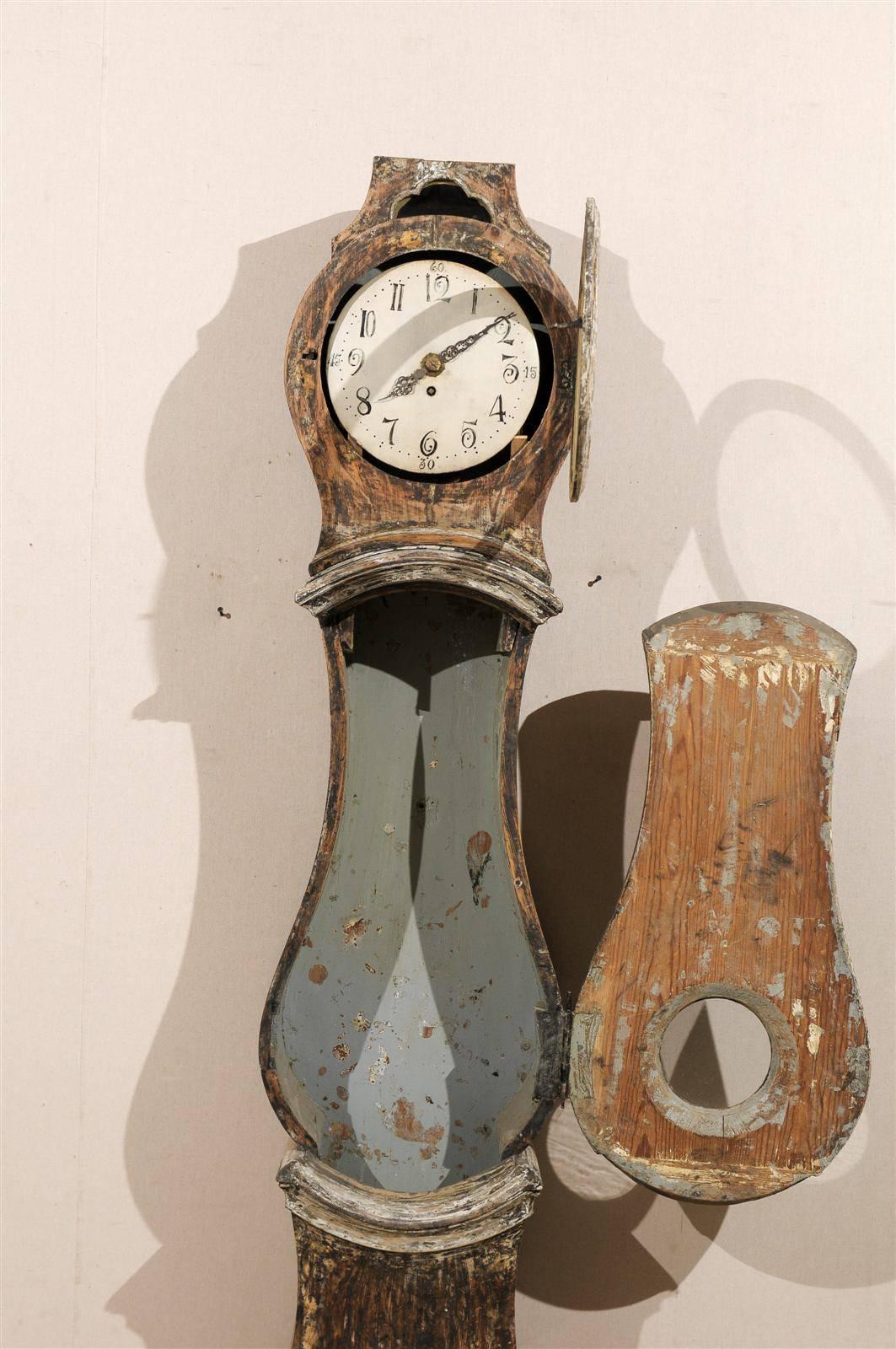 Swedish 19th Century Wooden Tall Case Clock 2