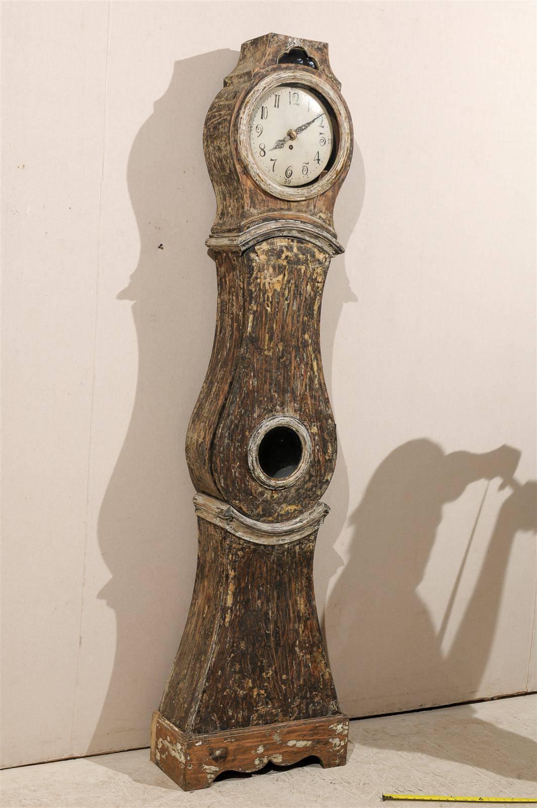 Swedish 19th Century Wooden Tall Case Clock 4