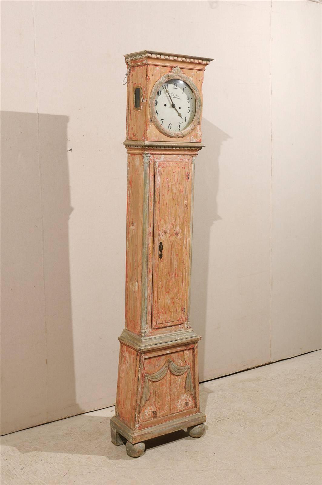Danish 19th Century Bornholm Wooden Clock 2