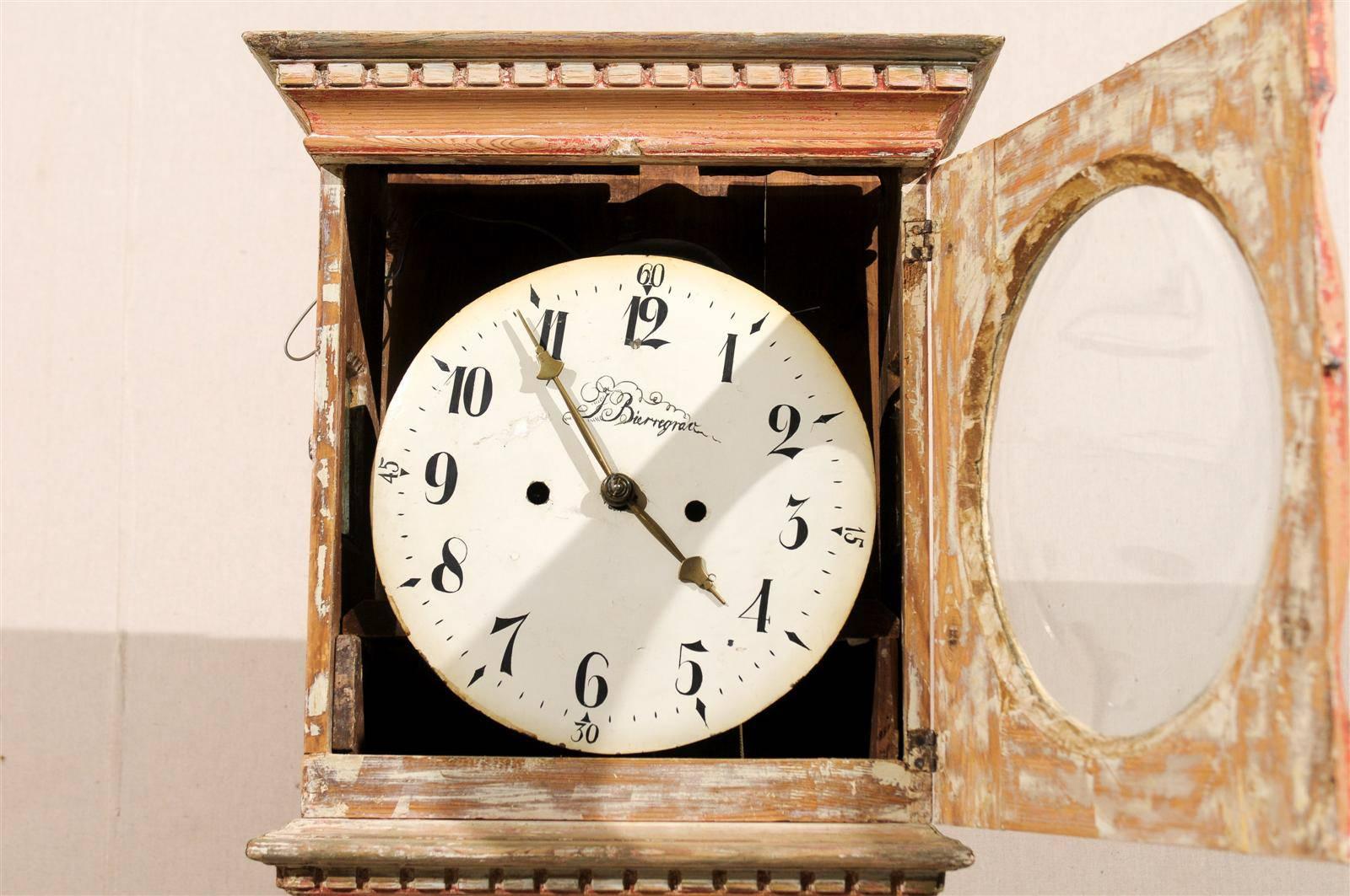 Danish 19th Century Bornholm Wooden Clock 4
