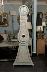 Swedish 19th Century Mora Clock with Green/Aqua Accents
