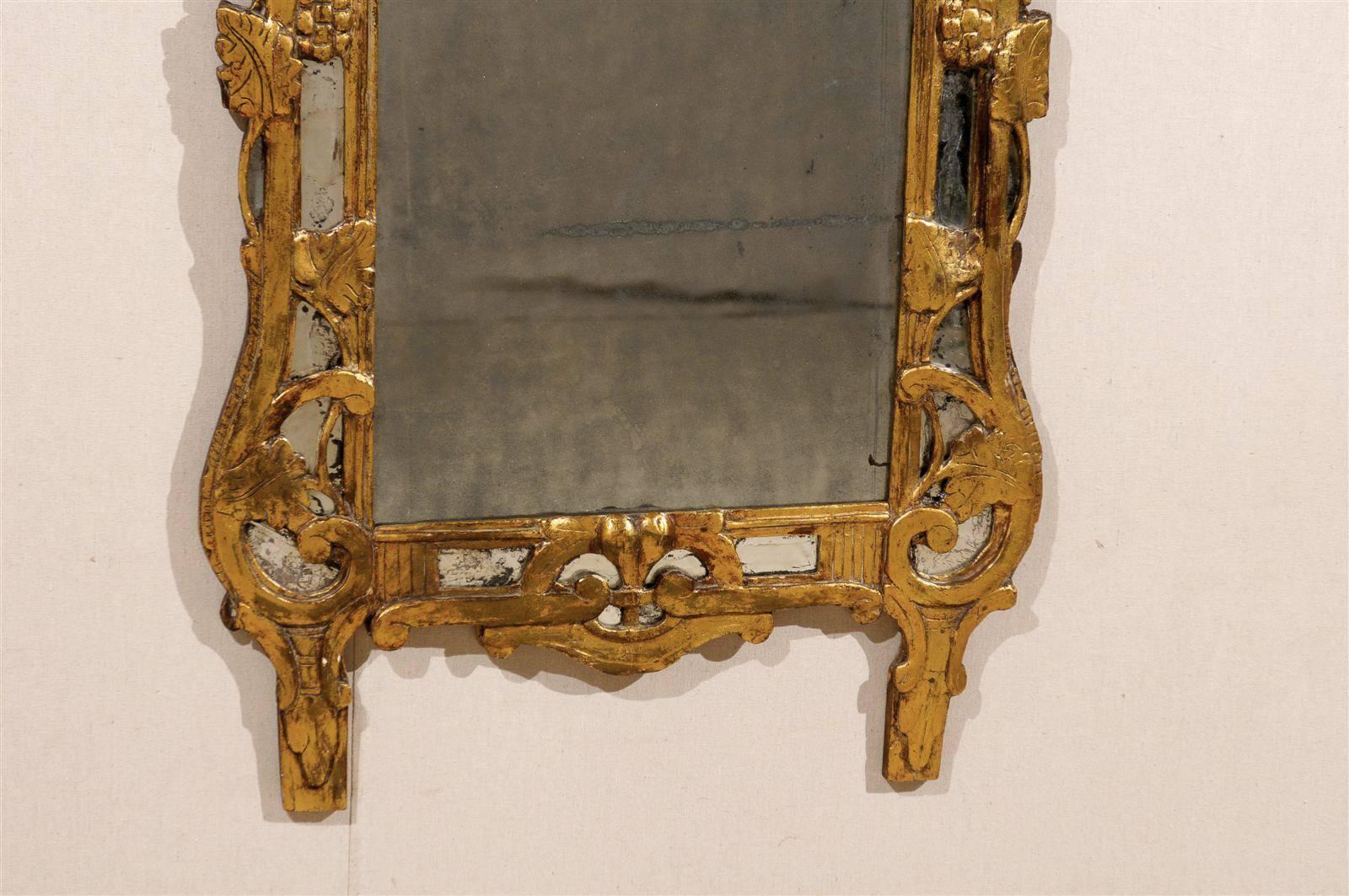 A French Rococo Style Giltwood Mirror From the Early 19th Century 1