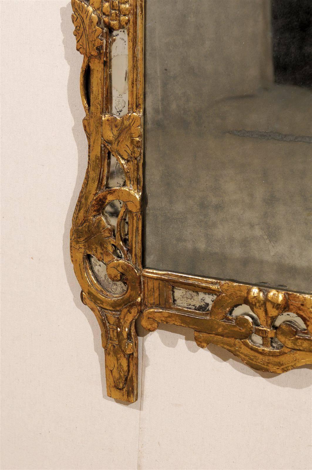 A French Rococo Style Giltwood Mirror From the Early 19th Century 5