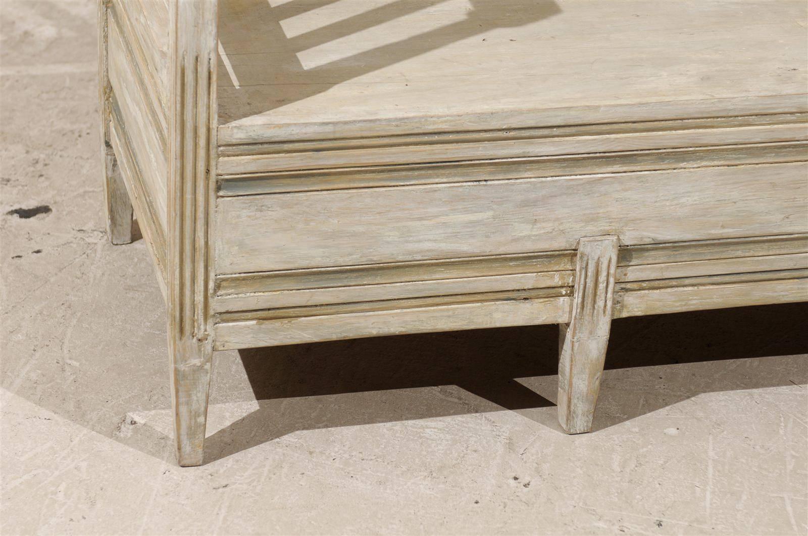 Wood A Swedish Late Gustavian Period Sofa Bench from the 19th Century with Back Slats