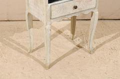 Swedish 18th Century Single Drawer Bedside Table with Original Paint