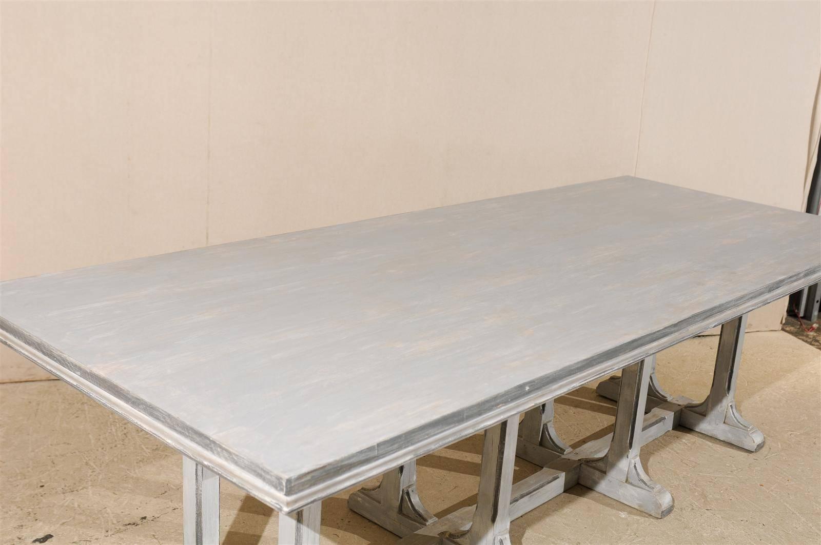 dark grey painted dining table