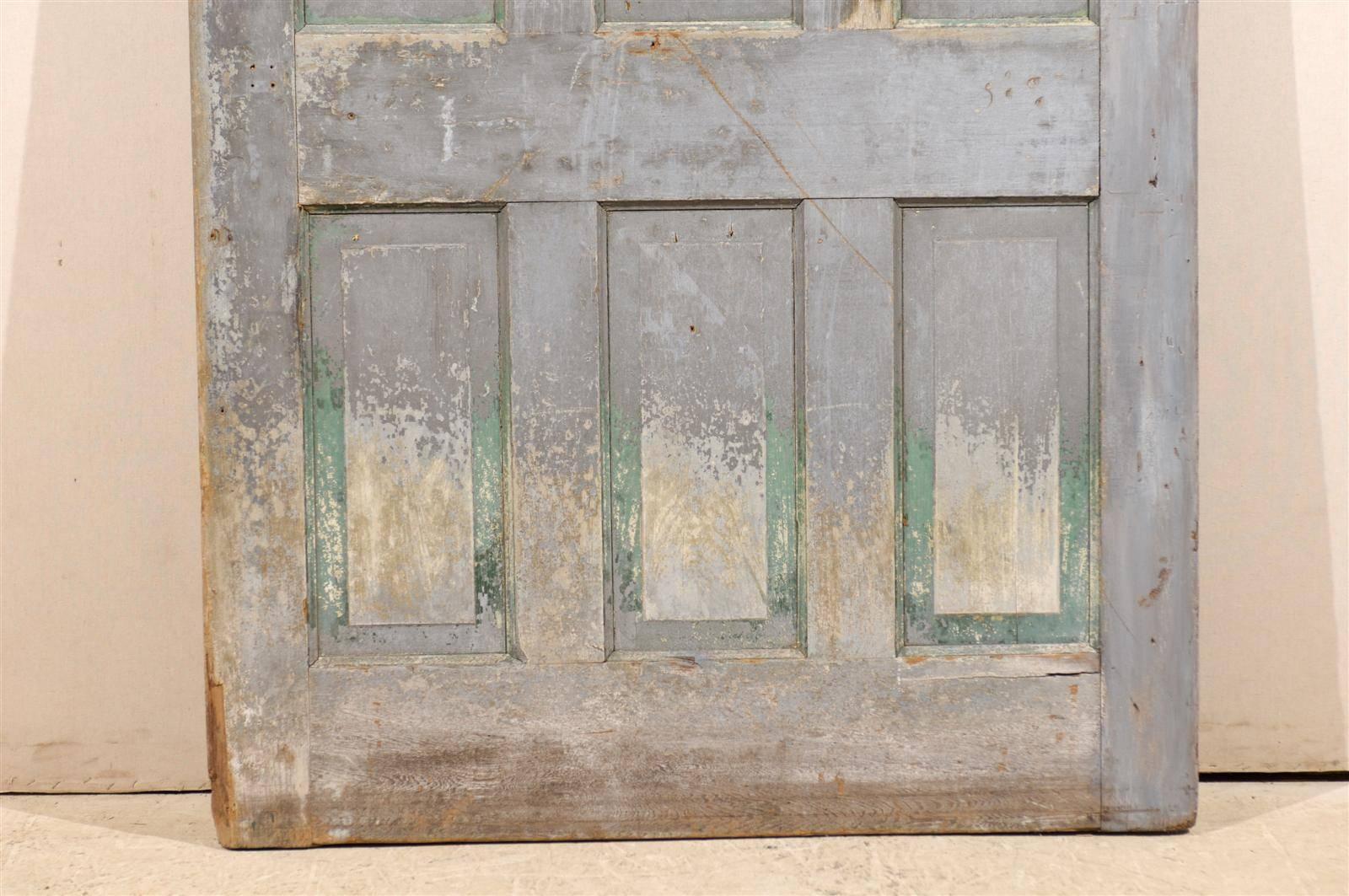 Single Oversized Six-Panel Door with Original Finish In Good Condition For Sale In Atlanta, GA