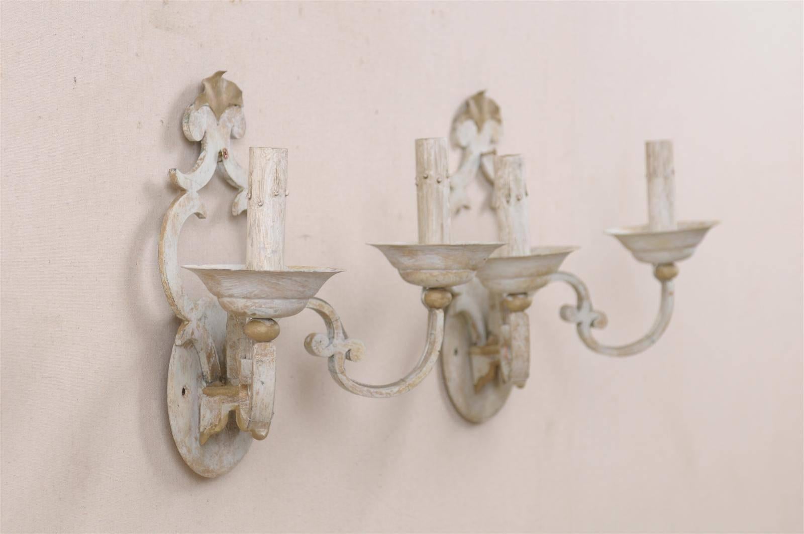 how to paint metal sconces