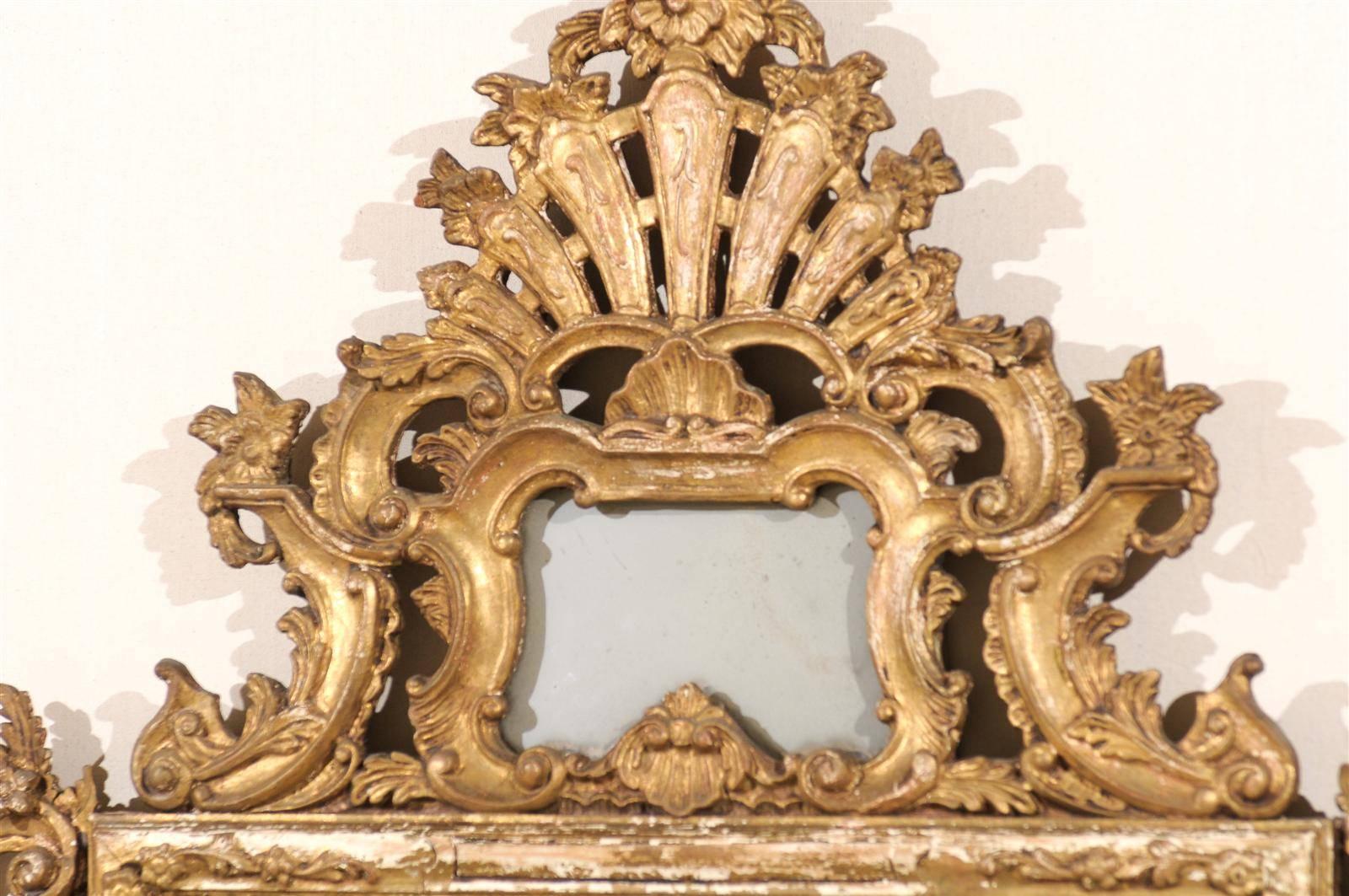Italian 19th Century Rococo Style Mirror In Good Condition In Atlanta, GA