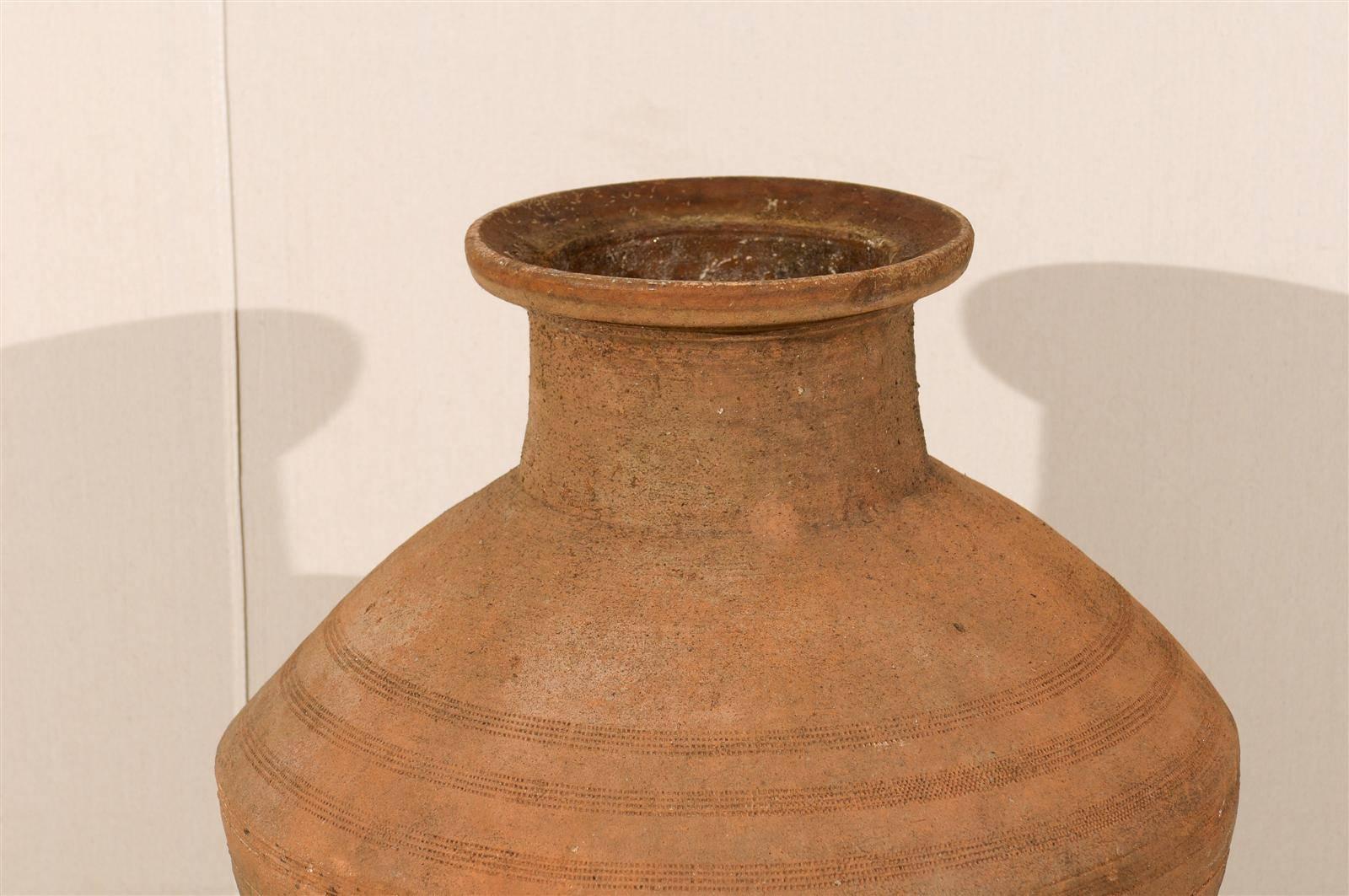 Terracotta European Mid-19th Century Olive Jar For Sale