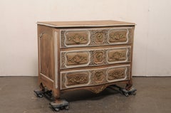 An Elegant French Period Louis XV Finely Carved Serpentine Commode, Circa 1750