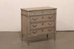 French Neoclassical 19th C. Painted Commode w/Brass Accents- Cute Size!