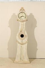 Swedish Early 19th Century Clock with Delicately Carved Crest