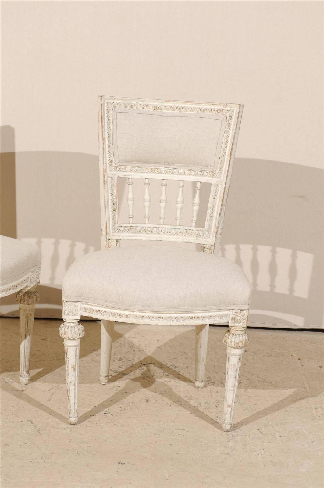 Pair of Swedish Period Gustavian, 18th Century Chairs 1