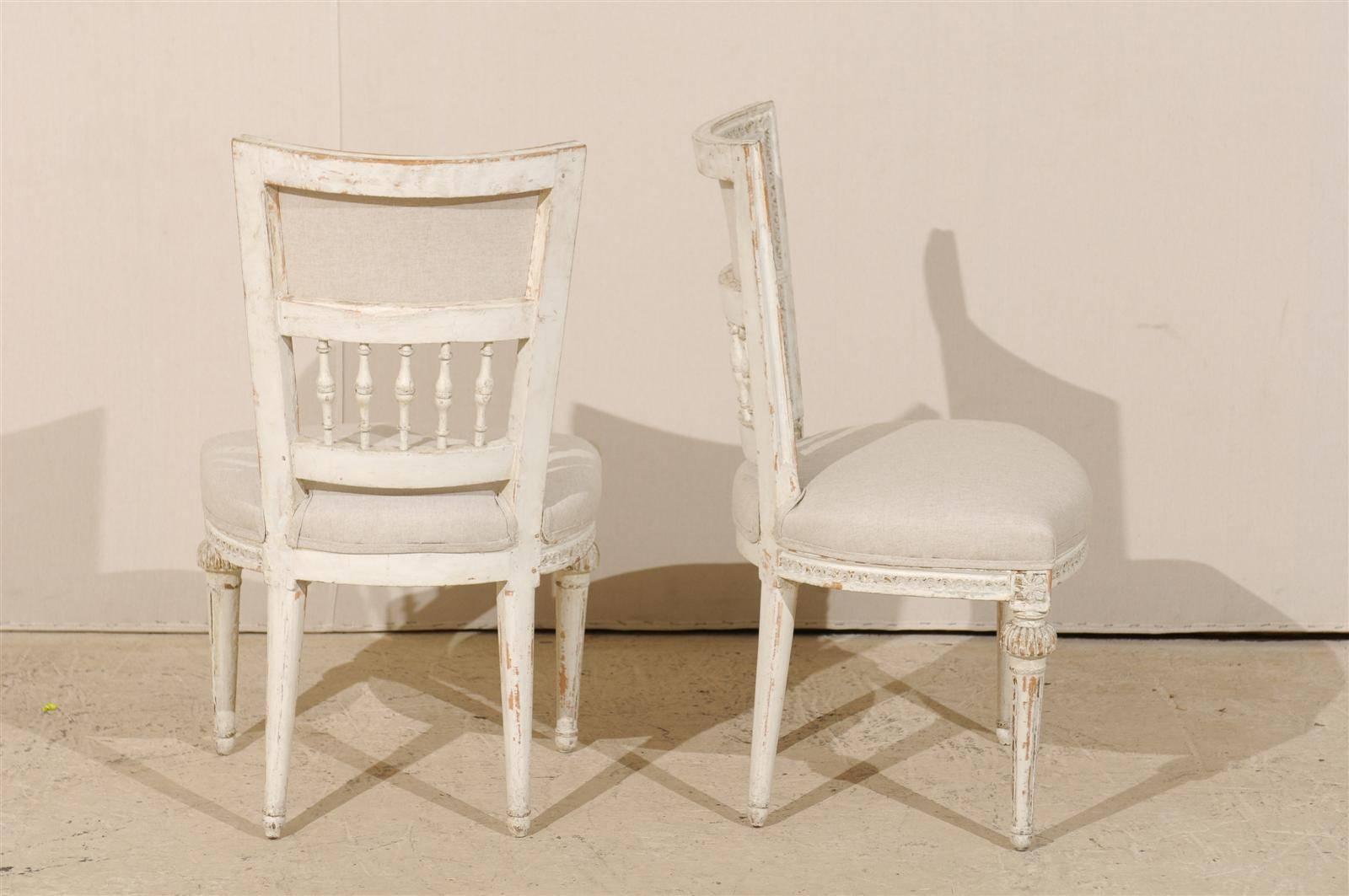 Pair of Swedish Period Gustavian, 18th Century Chairs In Good Condition In Atlanta, GA