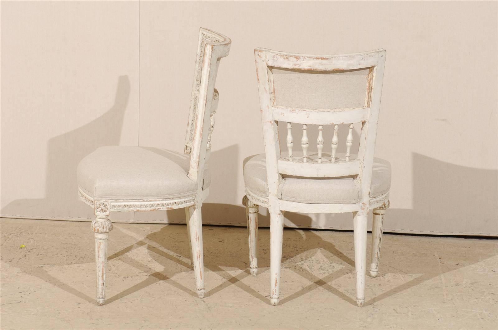 18th Century and Earlier Pair of Swedish Period Gustavian, 18th Century Chairs