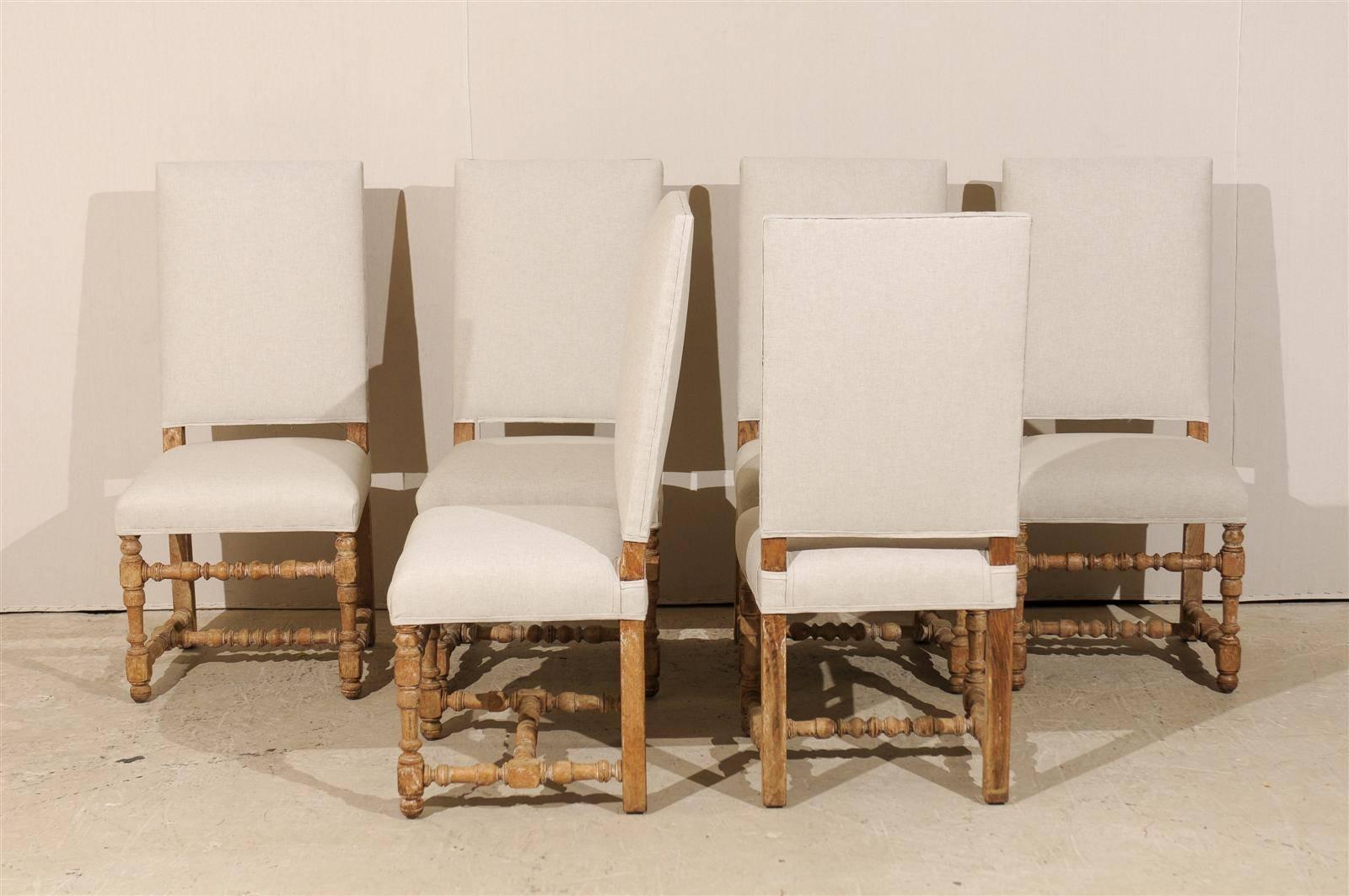 Carved Set of Six Italian Baroque Style Chairs from the Late 19th Century