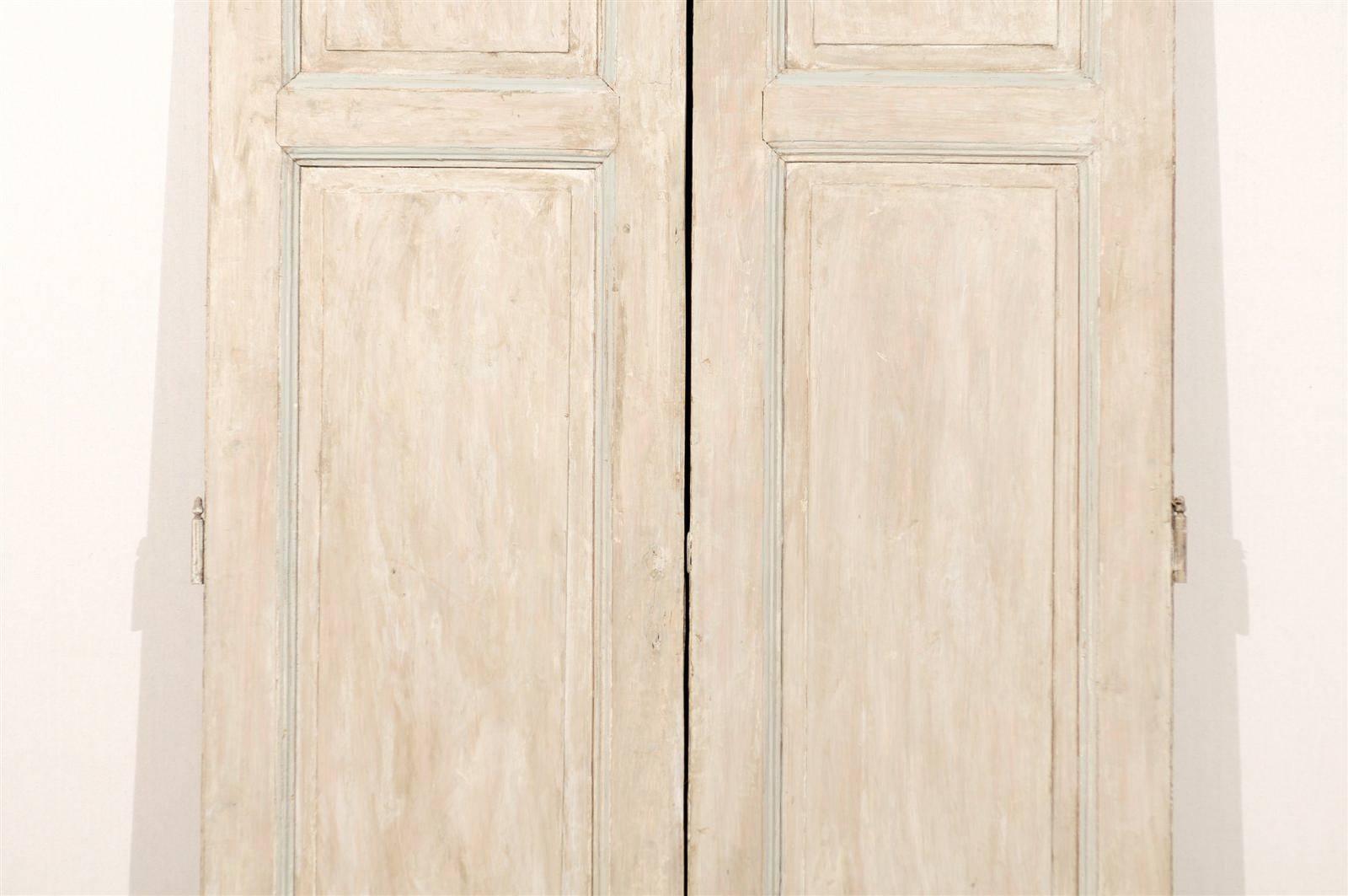 Wood Pair of Tall French Doors from the Mid-19th Century