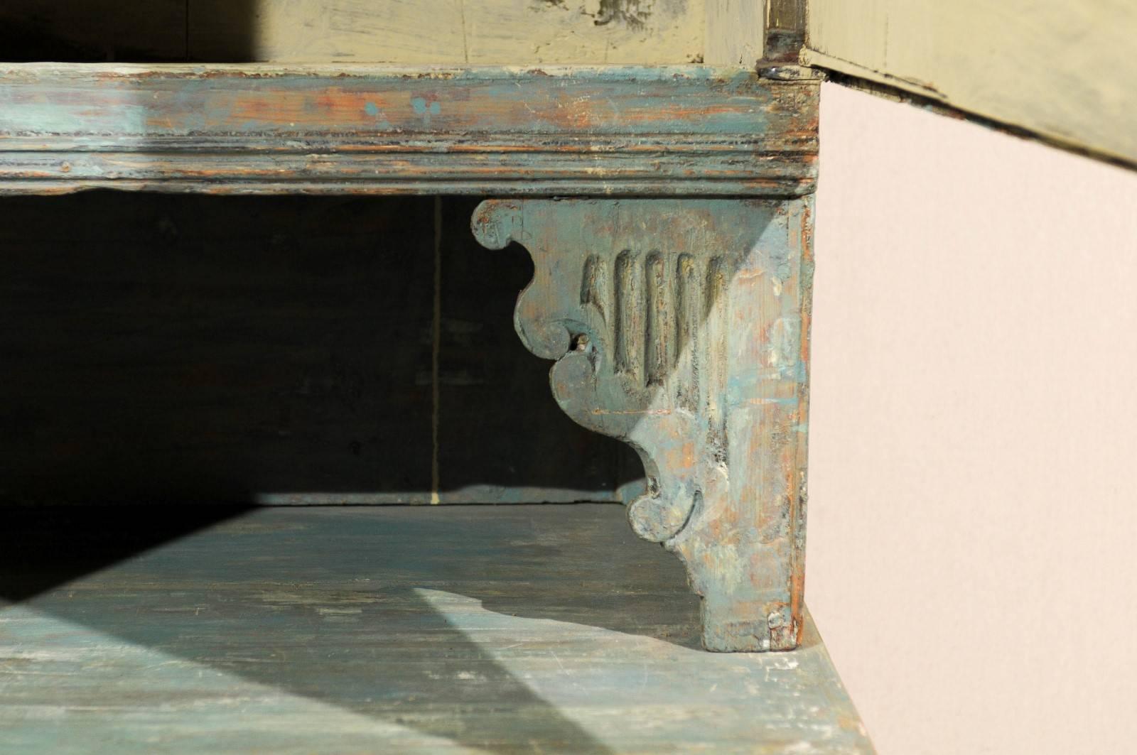 An 18th C. Swedish Late Gustavian Period Cupboard Cabinet w/ it's Original Paint 3