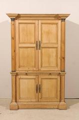 7’ ft tall English Coffee Bar with Adjustable Shelves and Drawers