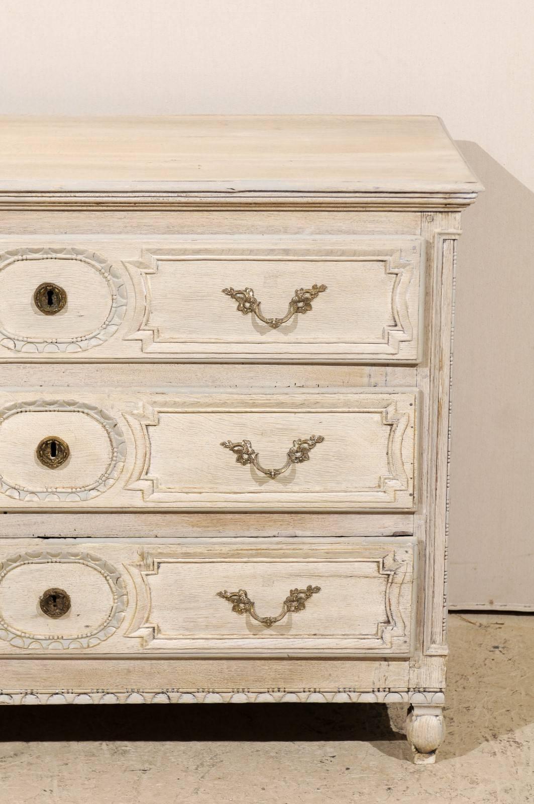 French Three-Drawer Painted Wood Chest from the Late 18th Century 2