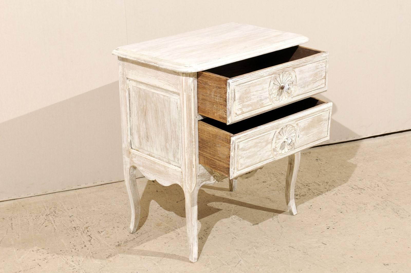 French Small Size Two-Drawer Painted Wood Chest from the 19th Century 2