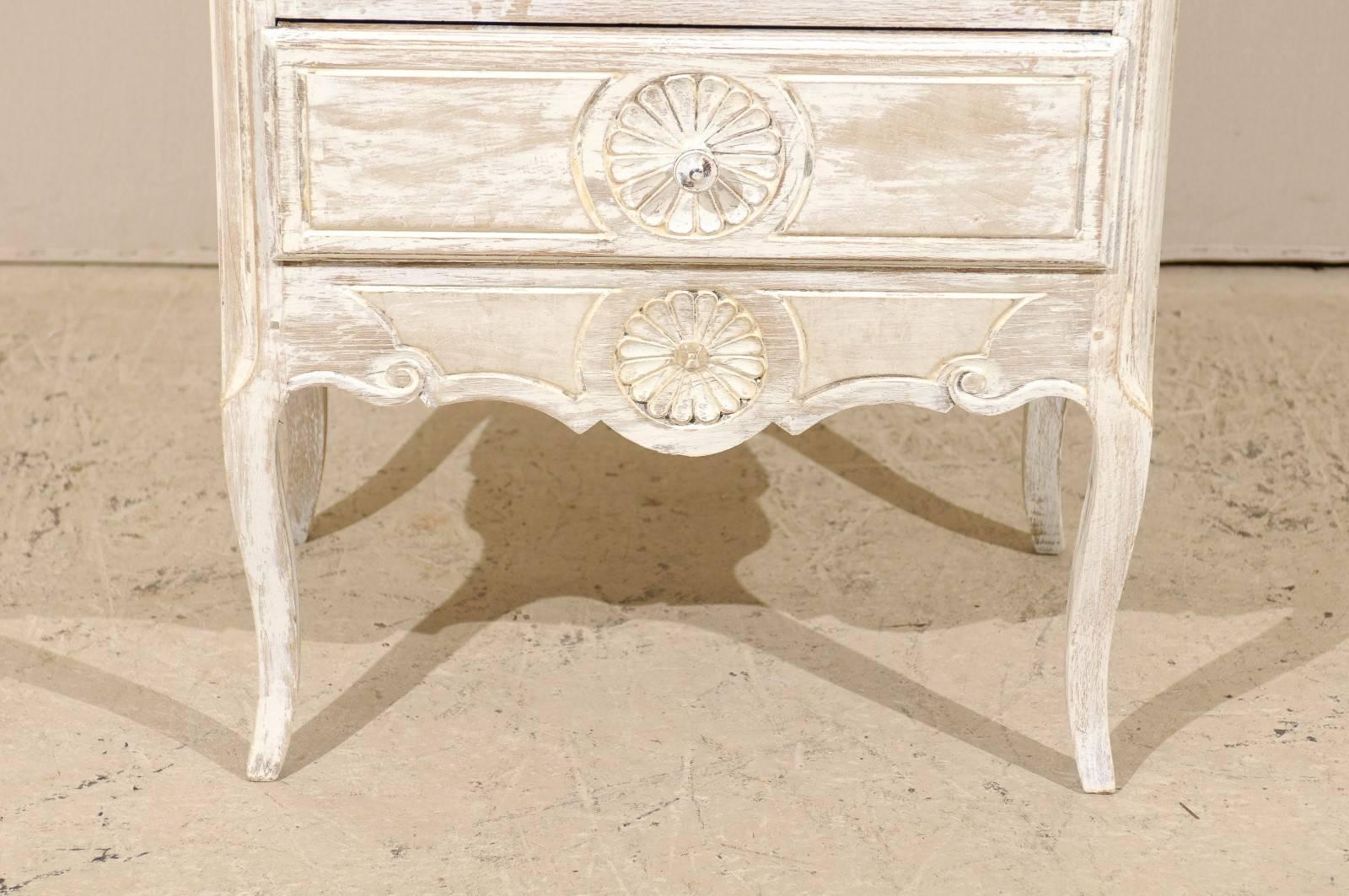 French Small Size Two-Drawer Painted Wood Chest from the 19th Century 3