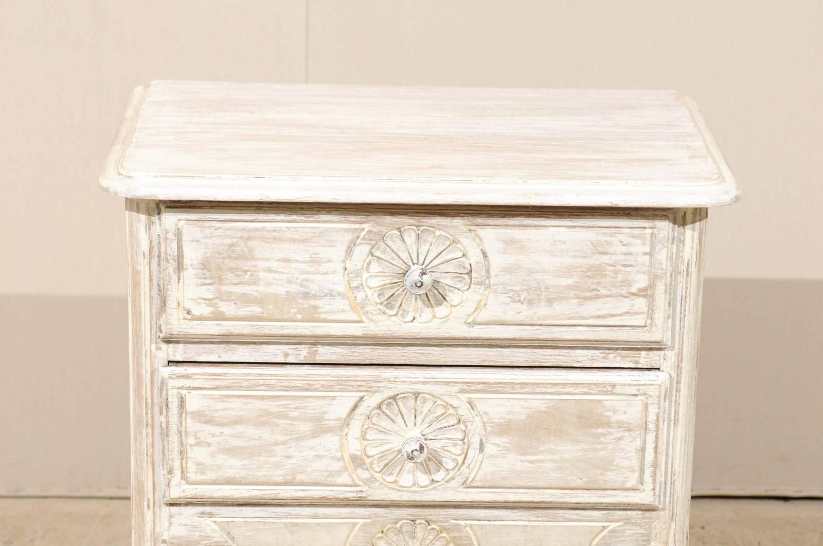 French Small Size Two-Drawer Painted Wood Chest from the 19th Century 4