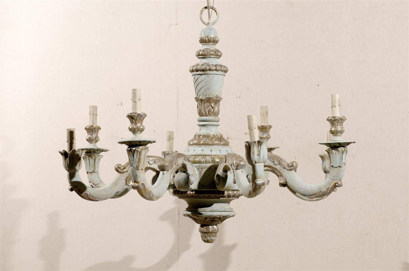 french wooden chandelier