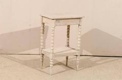 Two-Tiered Swedish Painted Side Table with Turned Legs, circa 1880-1920