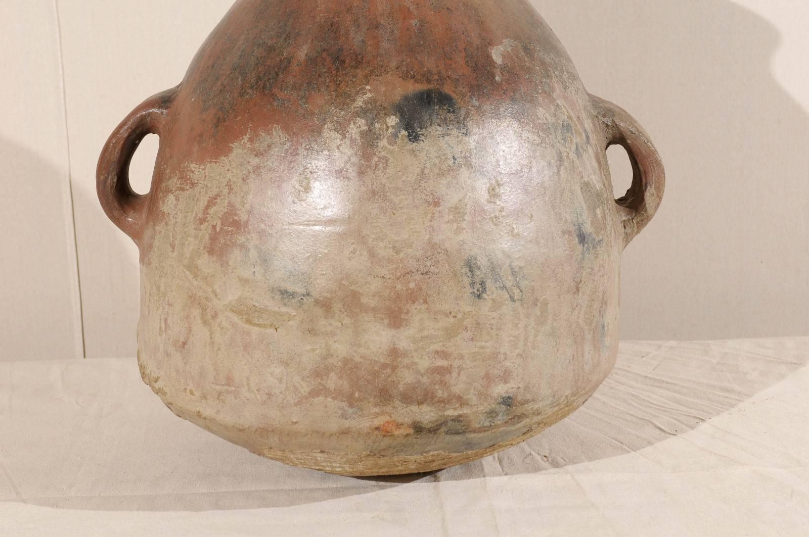 Mid-19th Century Spanish Colonial Jar with Two Handles, Made of Clay 1
