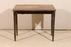 Swedish Drop-Leaf Table with Single Drawer and Tapered Legs, 19th Century