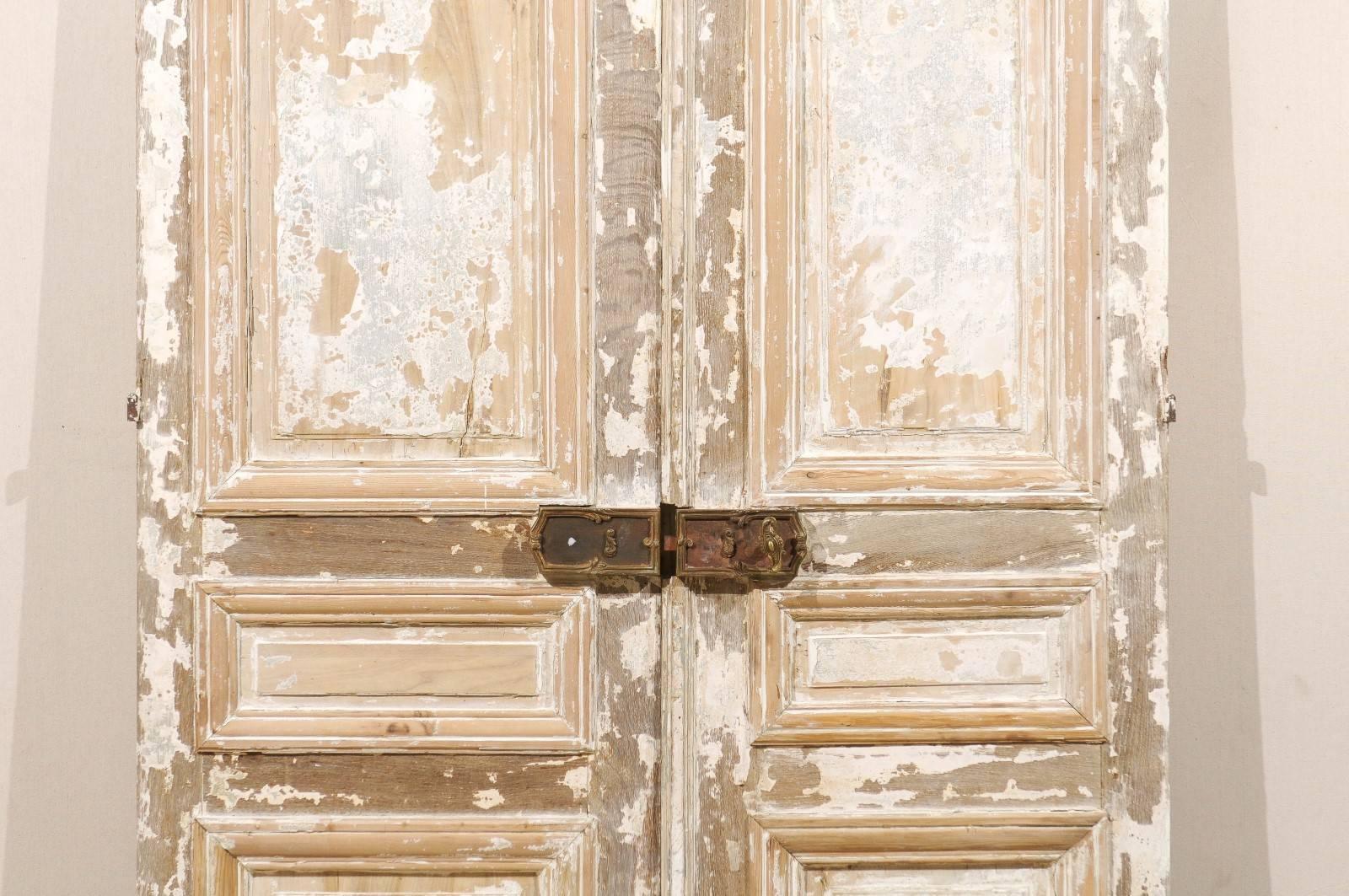 Pair of Aged Tall French Doors with Nice Old Hardware from the Mid-19th Century 1