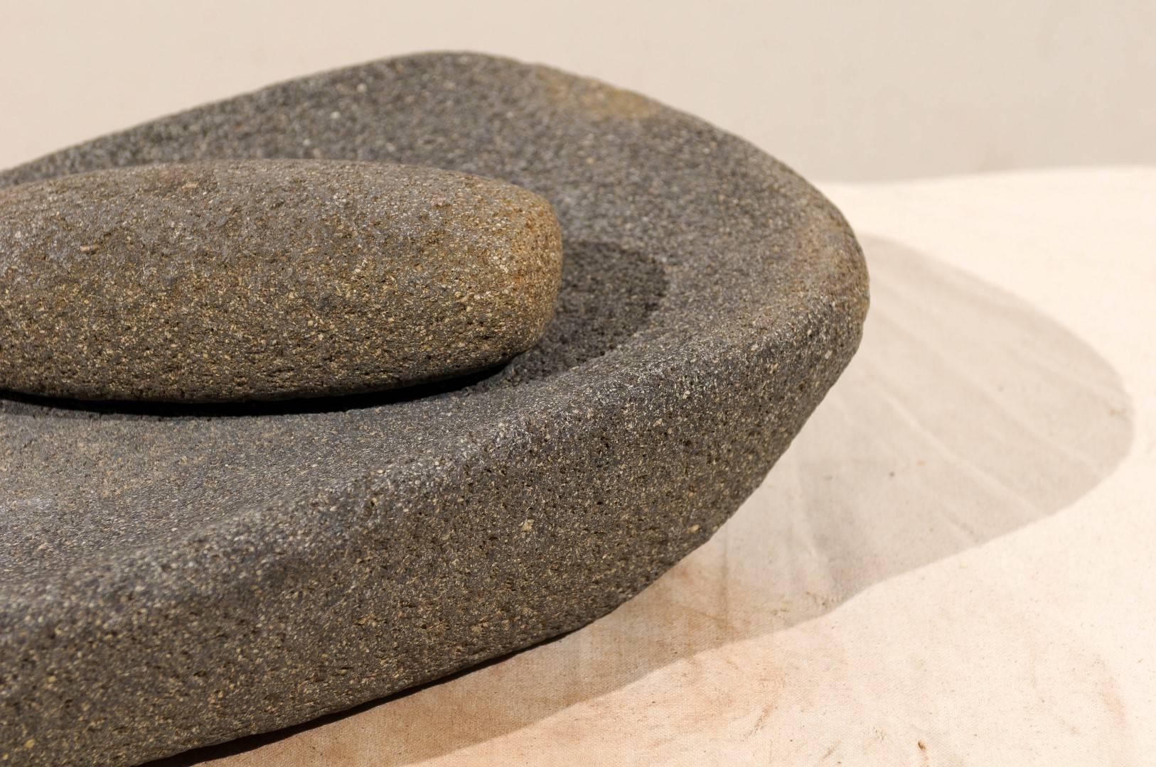 19th Century Central American Grain Grinding Stone Mortar