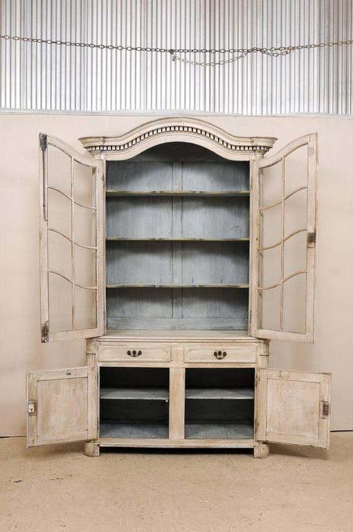 Tall French 19th Century Cabinet with Upper Glass Doors ...