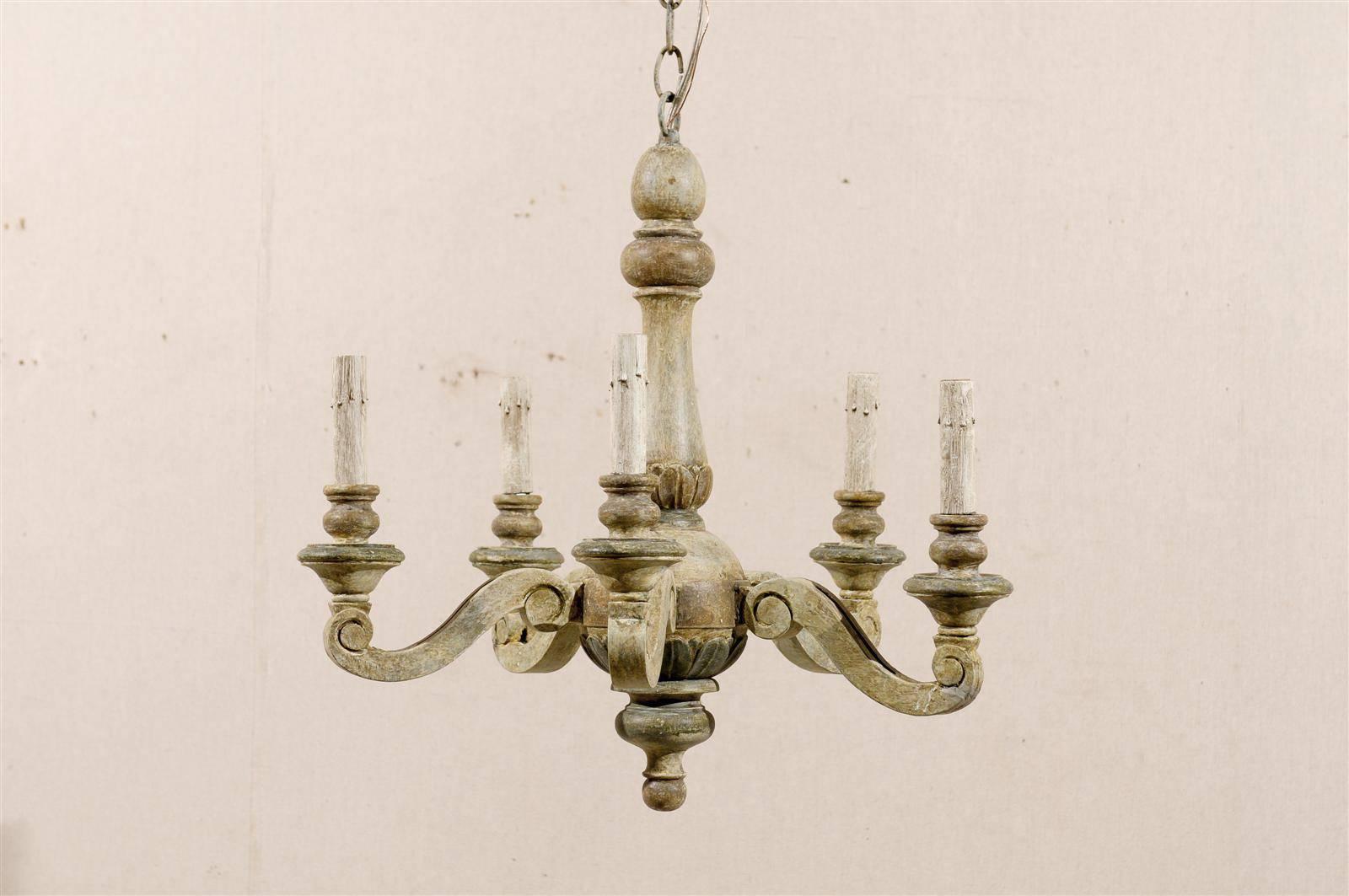 grey wood chandelier