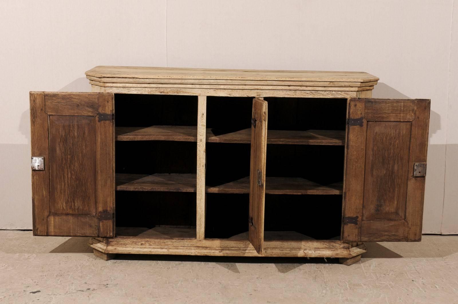 French Early 19th Century Sideboard Cabinet with Three Doors and Diamond Pattern 1