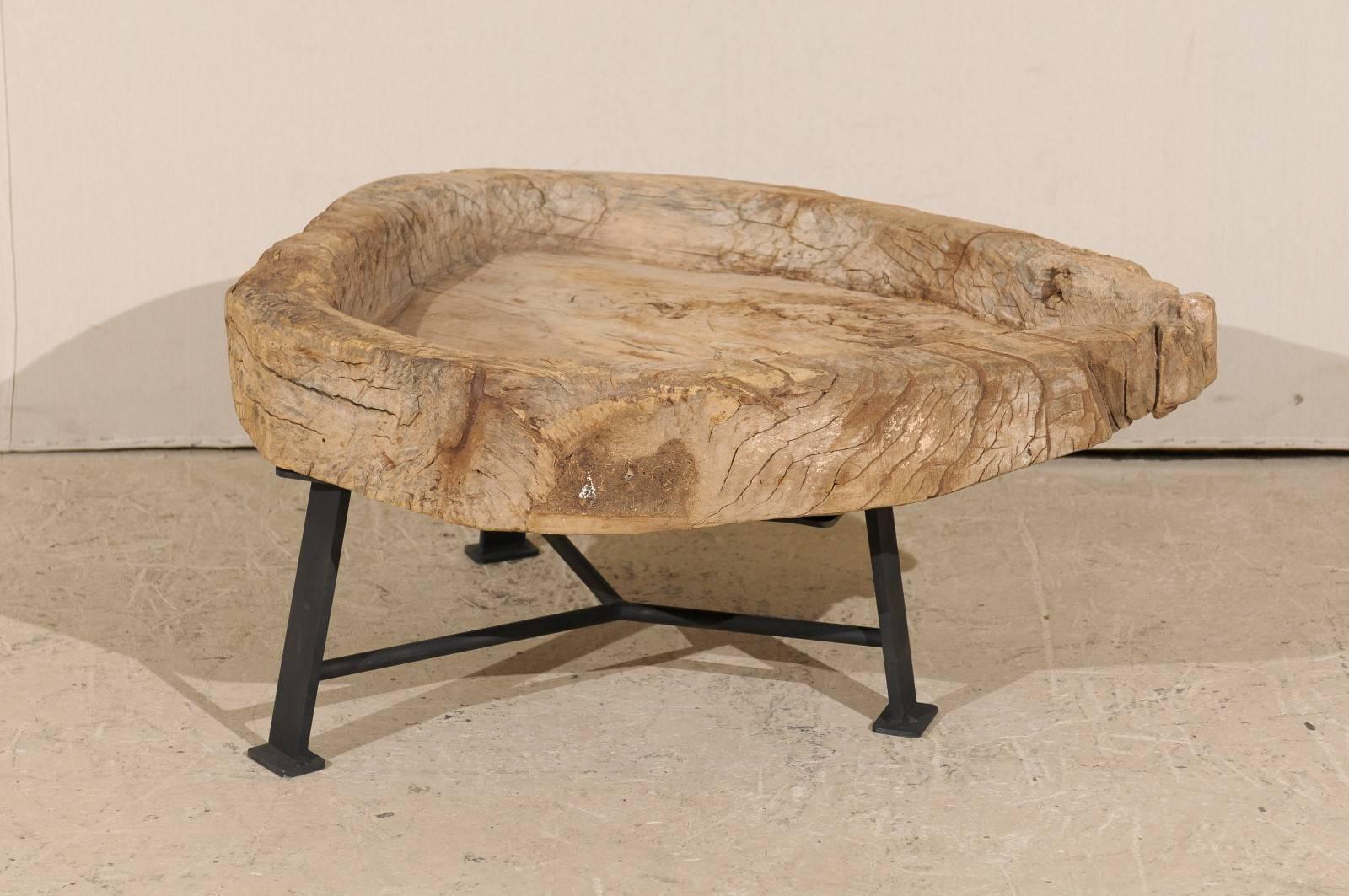 Metal Guatemalan Rustic Natural Interestingly Shaped Coffee Table, Late 19th Century