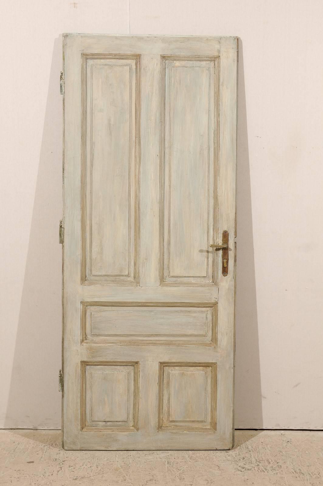 grey wood door