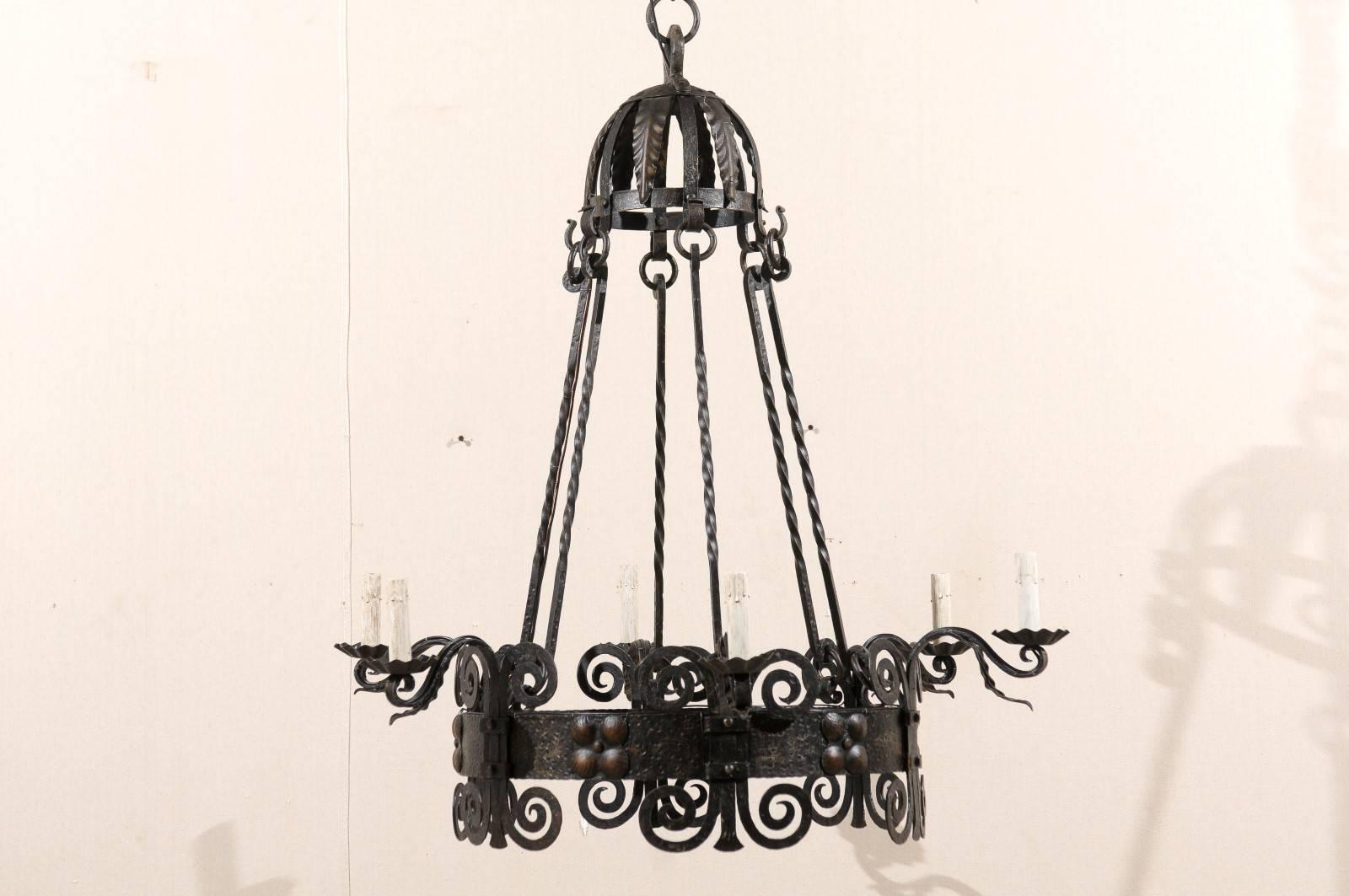 black vintage chandelier