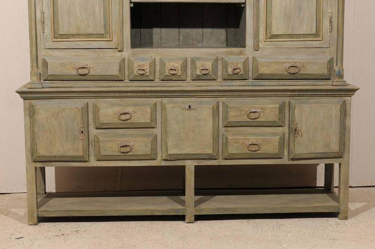 Brazilian Painted Wood in GreyGreen Color with Ample Storage