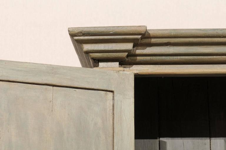 Brazilian Painted Wood in GreyGreen Color with Ample Storage