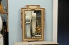 Pair of Swedish Early 20th Century Gilded and Painted Mirrors with Draped Swags