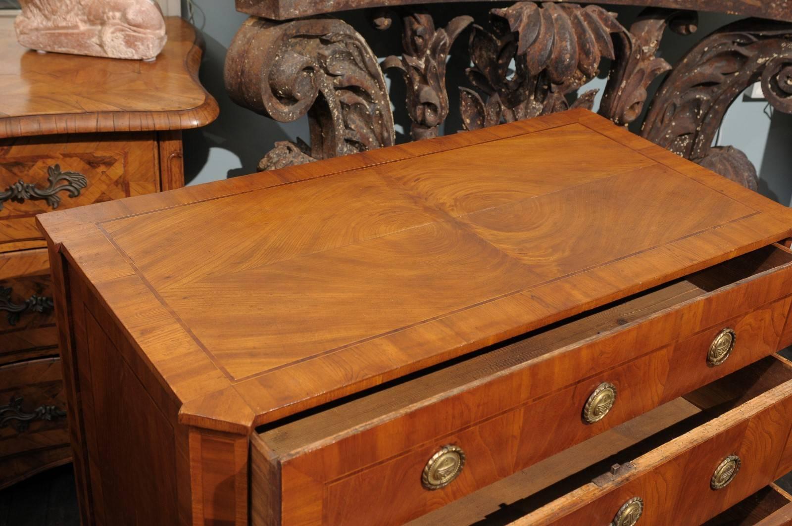 18th Century and Earlier Swedish 18th Century Period Gustavian Chest of Drawers with Banding Inlay