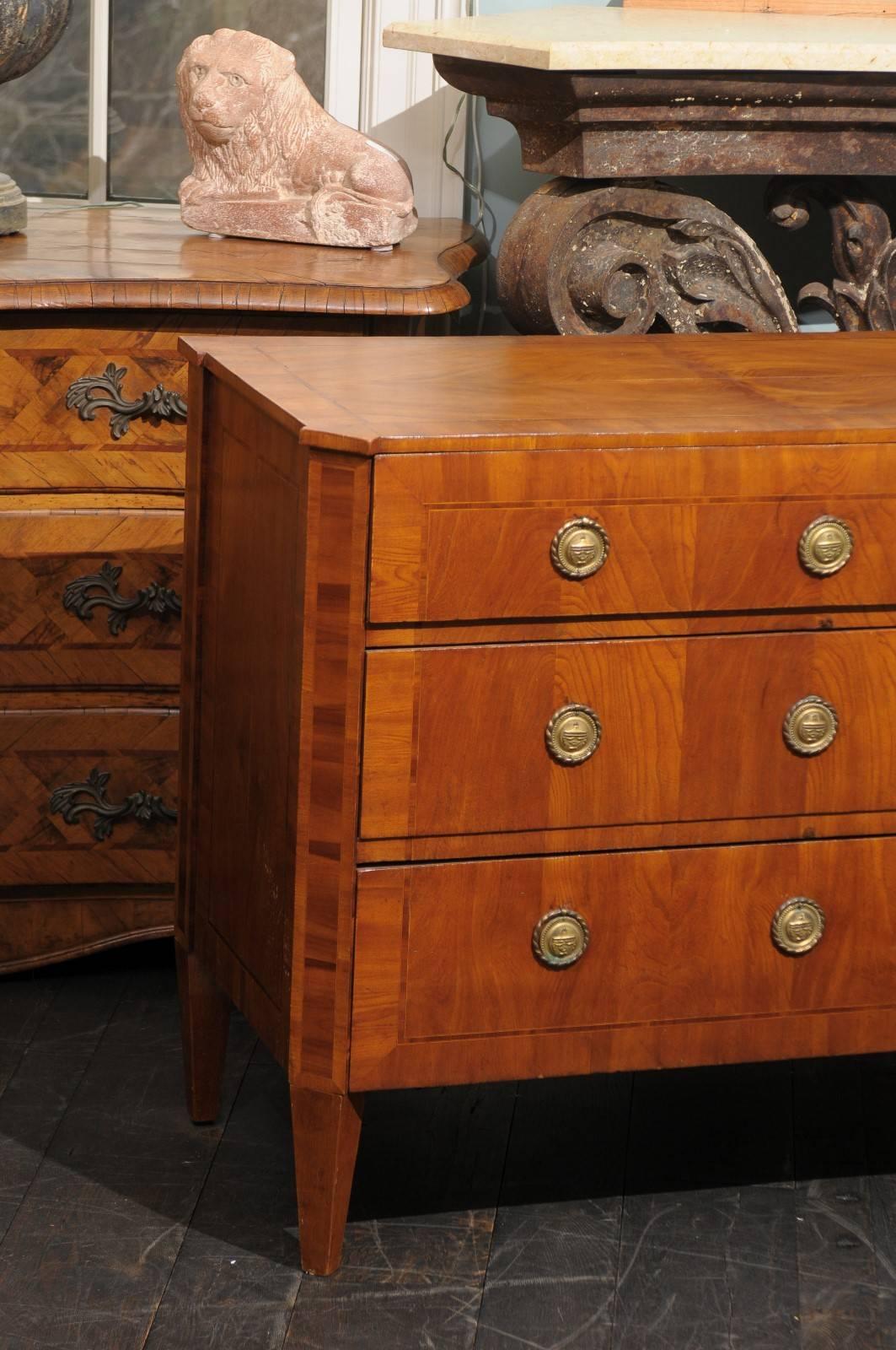 Swedish 18th Century Period Gustavian Chest of Drawers with Banding Inlay 1